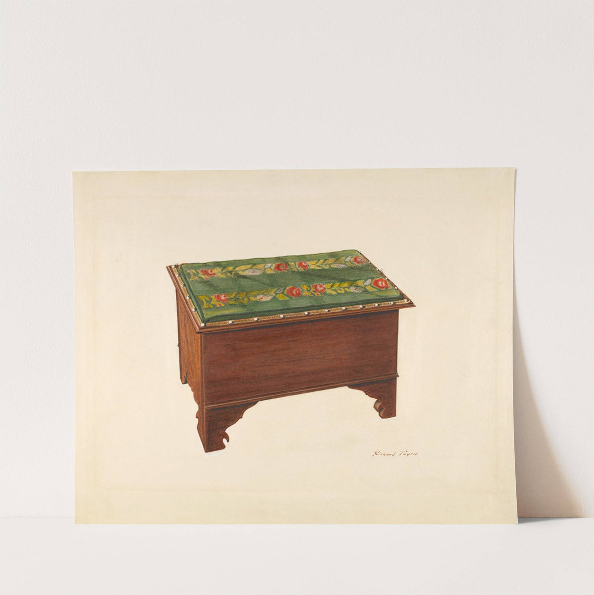 Bootjack with Needlepoint Top (c. 1940) by Richard Taylor