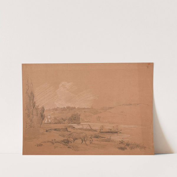 Bord de rivière by Jacques-Raymond Brascassat