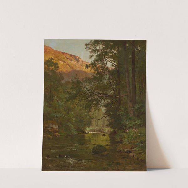 Bord de rivière, effet de lumière, dans le Doubs by Marie-Victor-Emile Isenbart