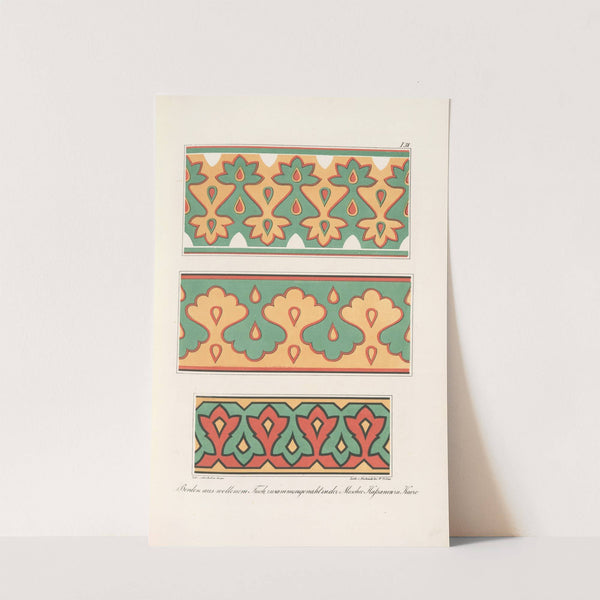 Borden aus wollenem Tuch zusammengenäht in der Moschee Hassanin zu Kairo by Friedrich Maximilian Hessemer