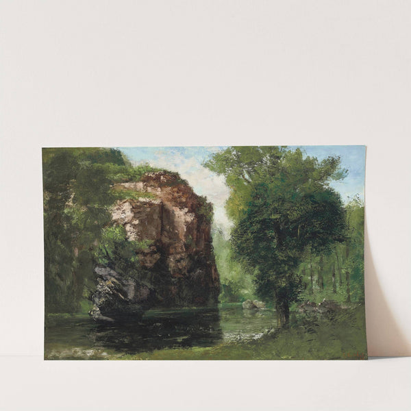 Bords De La Loue Avec Rochers À Gauche (1868) by Gustave Courbet