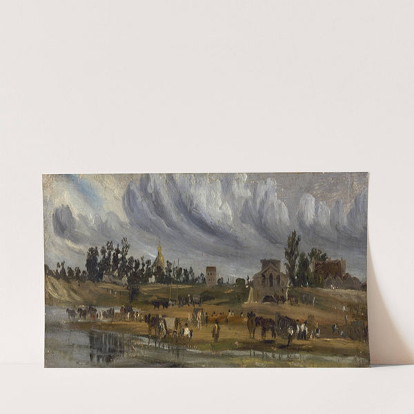 Bords de Seine à la barrière de la Cunette, près du Champ-de-Mars (1820) by Paul Huet