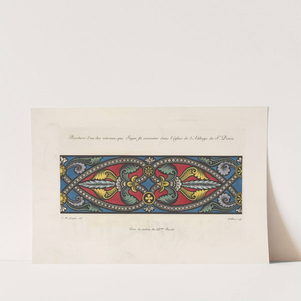 Bordure d'un des vitraux, que Suger fit executer dans l'église de l'abbaye de St. Denis. by Nicolas Xavier Willemin