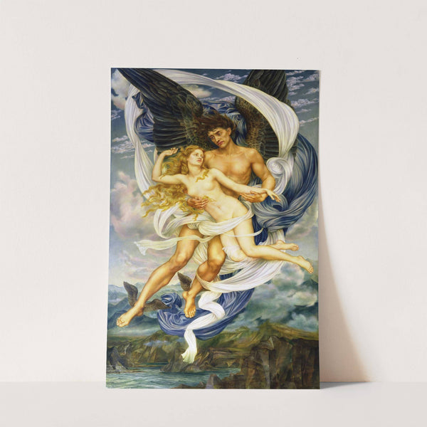 Boreas and Oreithyia (circa 1896) by Evelyn De Morgan