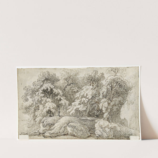 Bosgezicht by Barend Hendrik Thier