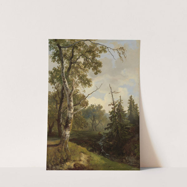 Bosgezicht bij Wolfheze. by Johannes Wernardus Bilders