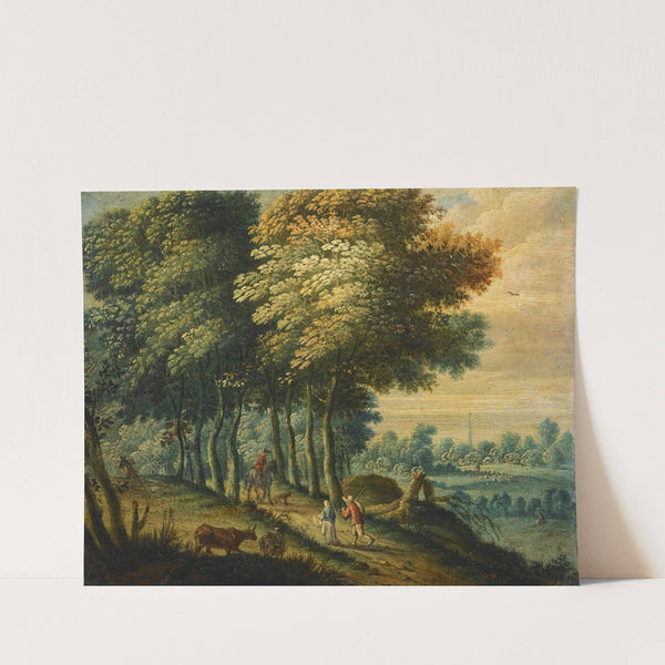 Bosky Landscape With Figures by Flemish School
