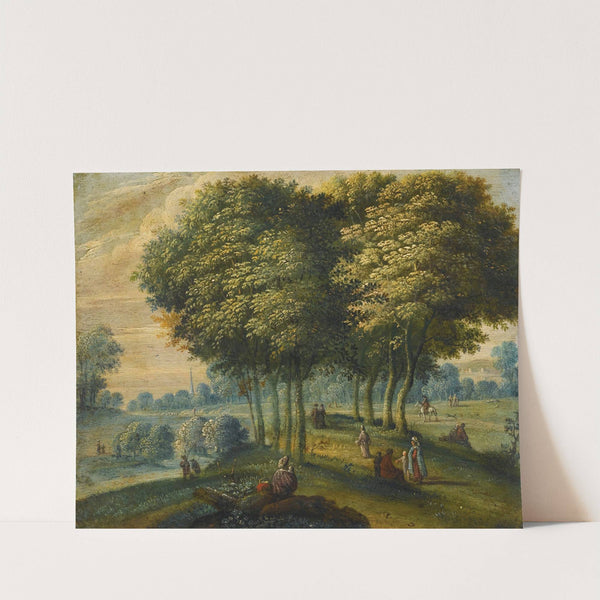 Bosky Landscape With Figures by Flemish School