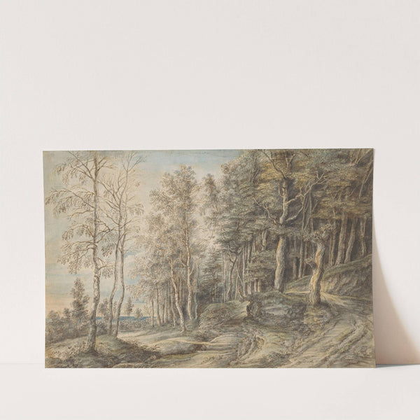 Boslandschap by Lucas van Uden