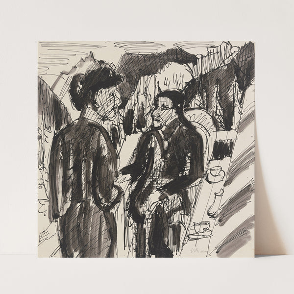 Bossarts on the balcony (1920) by Ernst Ludwig Kirchner