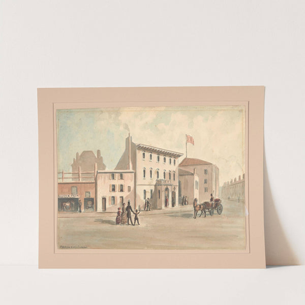 Boston City Library. (1850) by Benjamin Champney