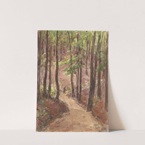 Bosweg door de heuvels te Baden-Baden by Carel Nicolaas Storm van 's-Gravesande