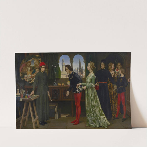 Boticcelli's studio; The first visit of Simonetta presented by Giulio and Lorenzo de Medici by Eleanor Fortescue-Brickdale