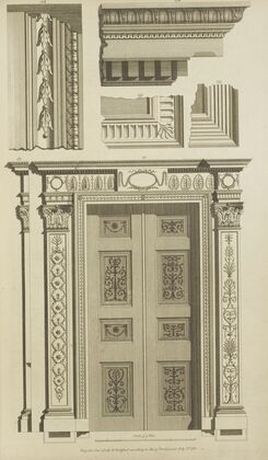 Bottom design of paneled door and door frame.