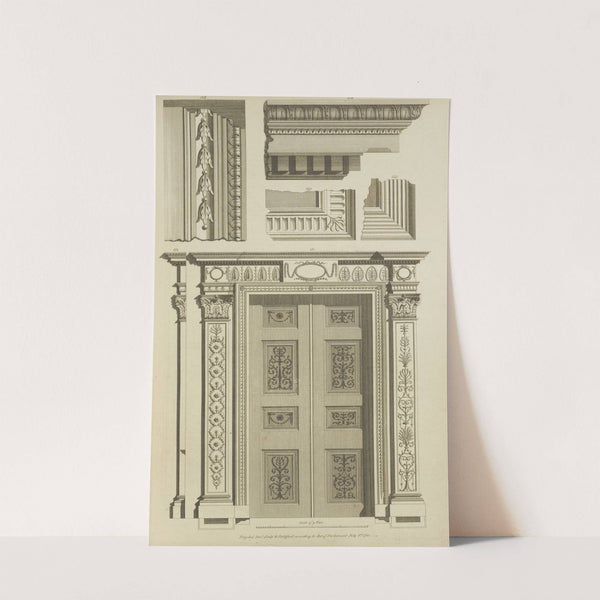 Bottom design of paneled door and door frame. by Michael Angelo Pergolesi