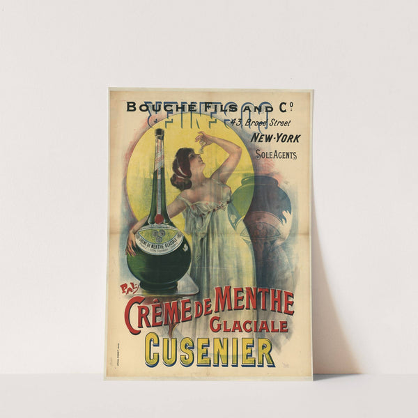 Bouchée fils and C°. New York sole Agents Crème de menthe glaciale Cusenier (1898) by Pal (Jean de Paleologue)
