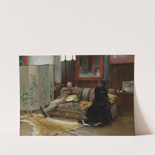 Bouderie (Gustave Courtois In His Studio) by Pascal-Adolphe-Jean Dagnan-Bouveret