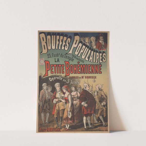 Bouffes-Populaires… La Petite bohémienne (1879) by Lith. Van Geleyn