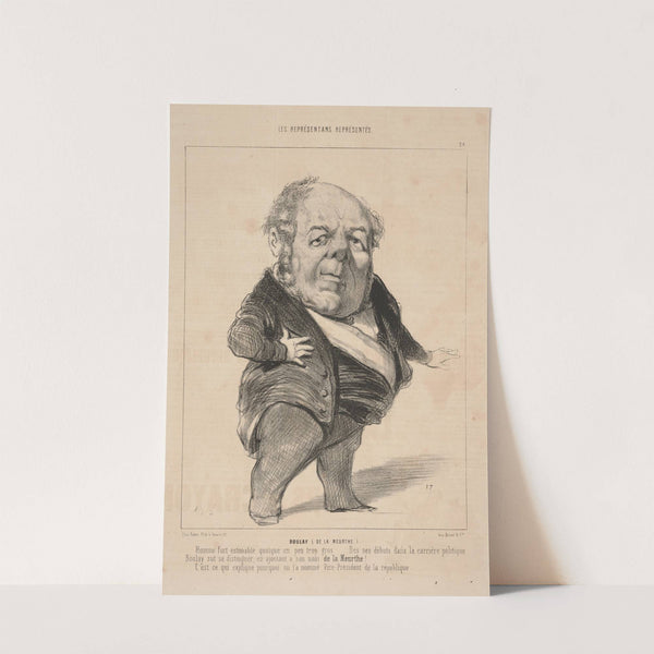 Boulay fat man with right hand on hip. (1849) by Honoré Daumier