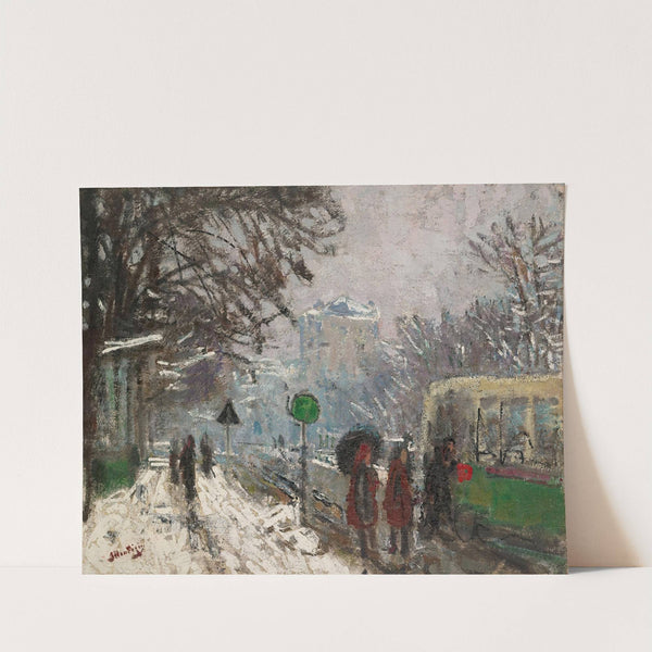 Boulevard Bineau Sur La Neige by Pierre-Eugène Montézin