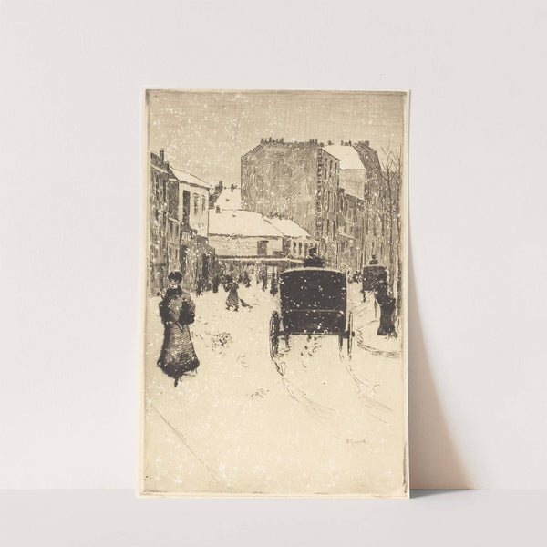Boulevard Clichy in the Snow (Le boulevard Clichy par un temps de neige) by Norbert Goeneutte