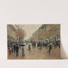 Boulevard Poissonnière en automne by Jean Béraud