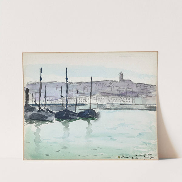 Boulogne-sur-mer, bateaux dans le port (1930) by Albert Marquet