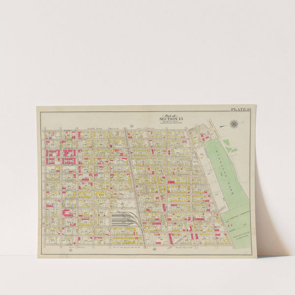 Bounded by Barbey Street, (Highland Park) Sunnyside Avenue, Force Tube Avenue, Jamaica Turnpike, Logan Street and Sutter Street by George Washington Bromley