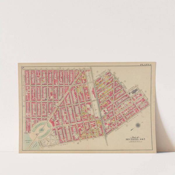 Bounded by Fifth Avenue, Atlantic Avenue, S. Portland Avenue, Hanson Place, Greene Avenue, Clermont Avenue, Lafayette Avenue, Washington Avenue, Underhill Avenue, Eastern Parkway, Prospect Park West and President Street (1908) by George Washington Bromley