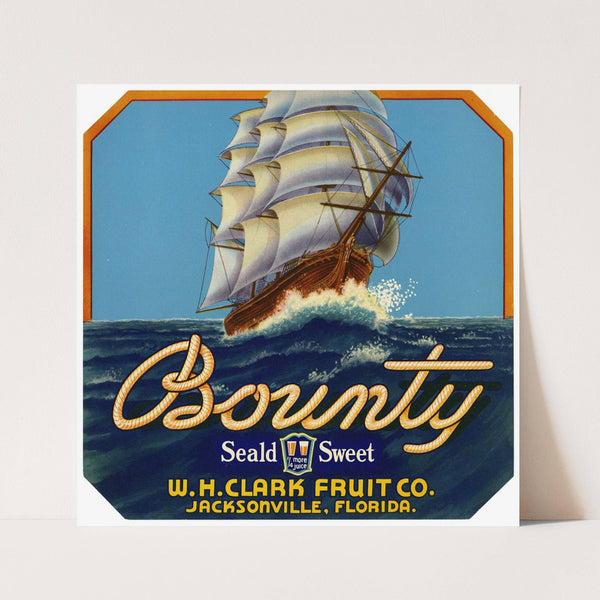 Bounty Fruit Label (1930-1950)