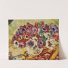 Bouquet d'anémones au vase à l'oiseau sur fond jaune by Louis Valtat