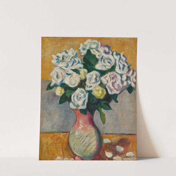 Bouquet de roses blanches by Louis Valtat