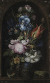 Bouquet Of Flowers In A Stone Niche