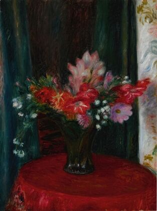 Bouquet on Red Tablecloth — size preview