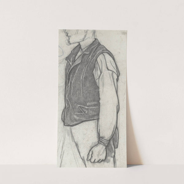 Bovenlichaam van een man met gebalde vuist by Richard Nicolaüs Roland Holst