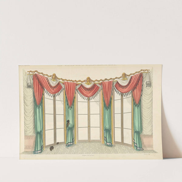 Bow window for an elegant drawing room. by Thomas Sheraton