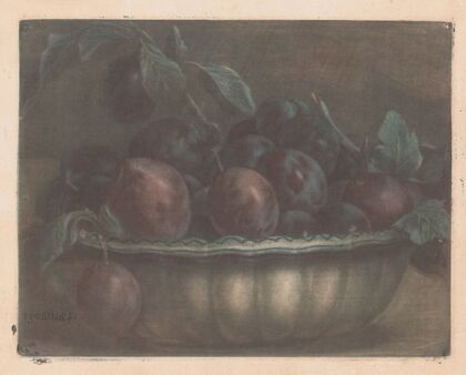 Bowl with plums