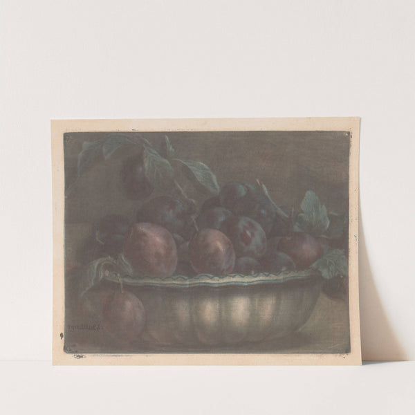 Bowl with plums by Jacques Fabien Gautier d'Agoty