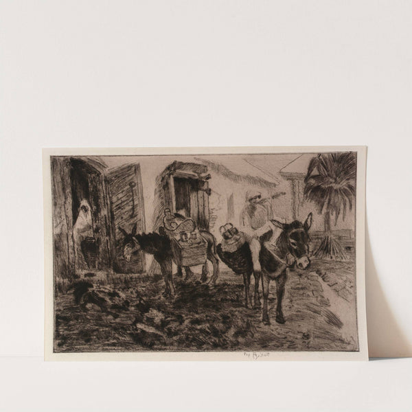 Boy and Donkeys (1924) by George Overbury Hart