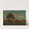Boy and Girl in a Field with Sheep by Winslow Homer