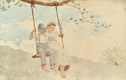 Boy and Girl on a Swing (circa 1879)