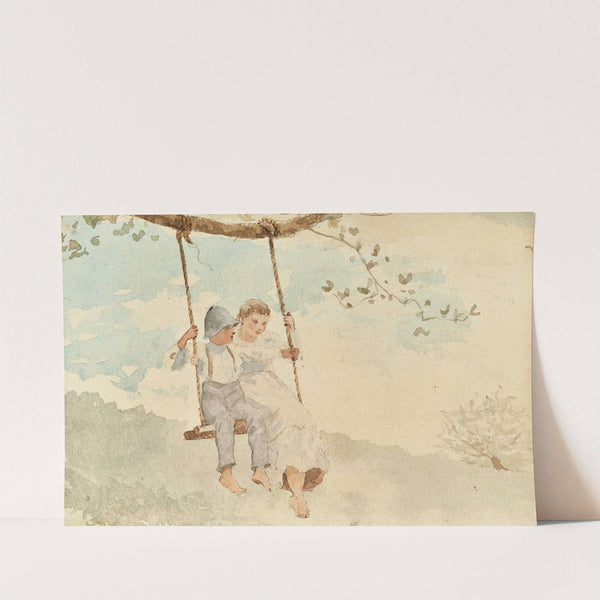 Boy and Girl on a Swing (circa 1879) by Winslow Homer