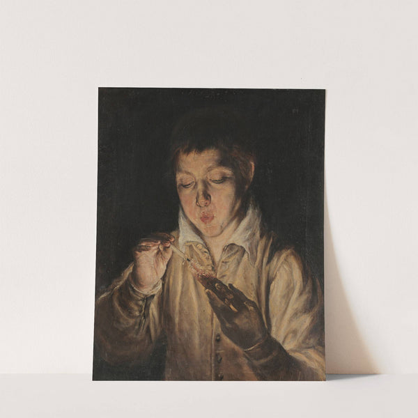 Boy Blowing an Ember (1570-1572) by El Greco (Domenikos Theotokopoulos)
