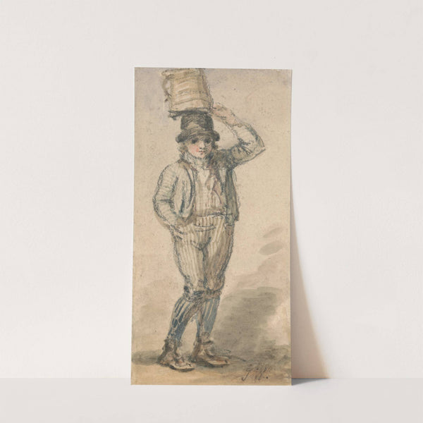 Boy Carrying a Pail on His Head by James Ward