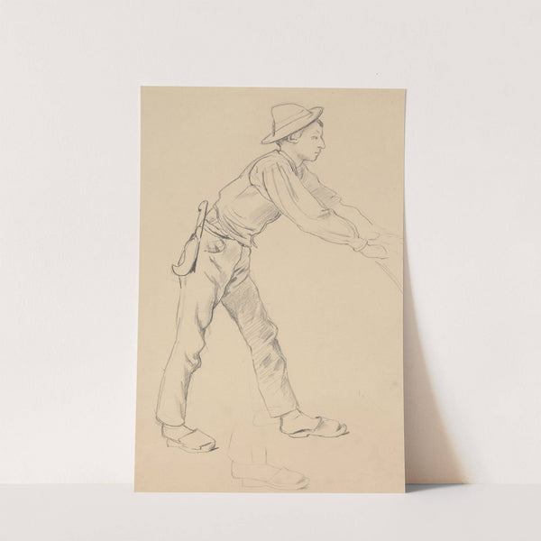 Boy from Cargnacco in a Hat, with a Knife Behind His Belt (1897) by Hans Thoma