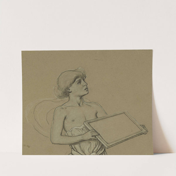 Boy holdng a plaque (1892) by Elihu Vedder