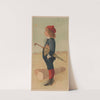 Boy in a field with umbrella and book watching a butterfly (1889) by Gast Lith. & Eng. Co.
