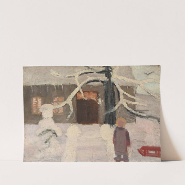 Boy in the snow by Paula Modersohn-Becker