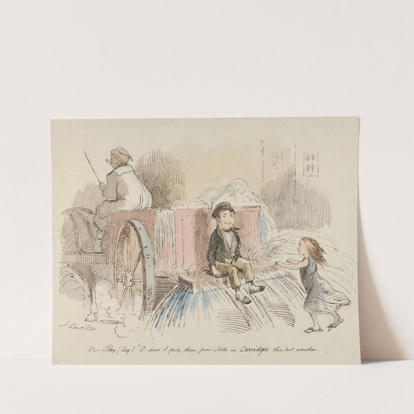 Boy (loq.) O don't I pity them poor Nobs in Carriages this hot weather by John Leech