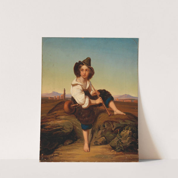 Boy Seated in the Campagna by Reinhard Sebastian Zimmermann